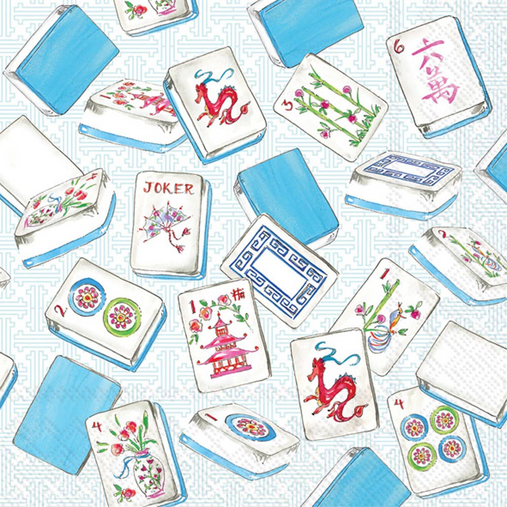 Mahjong Paper Cocktail Napkin Pack of 20 by Rosanne Beck