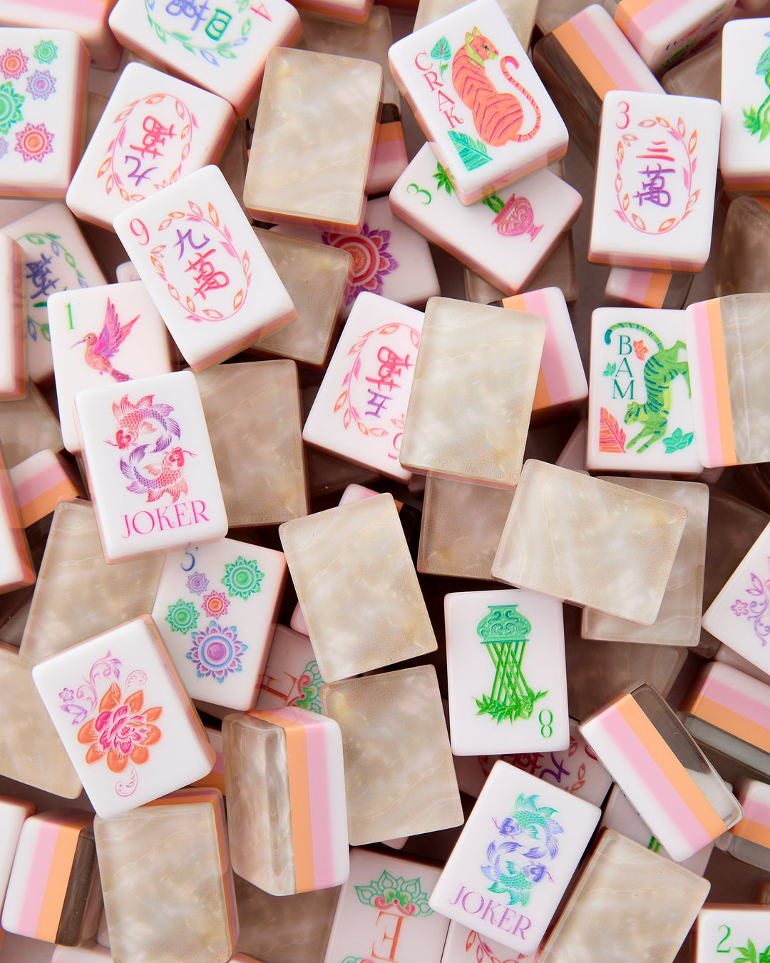 Pearlescent Mahjong Tiles - Oh My Mahjong