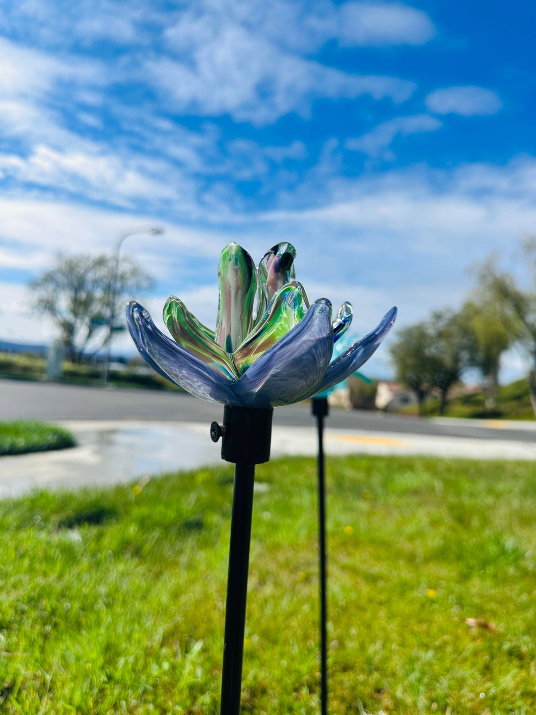 Art Glass Flower Stake
