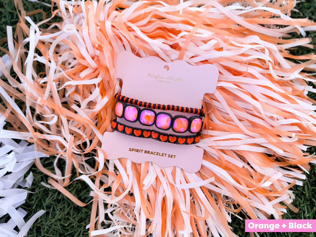 Spirit Bracelet Sets - Orange and Black