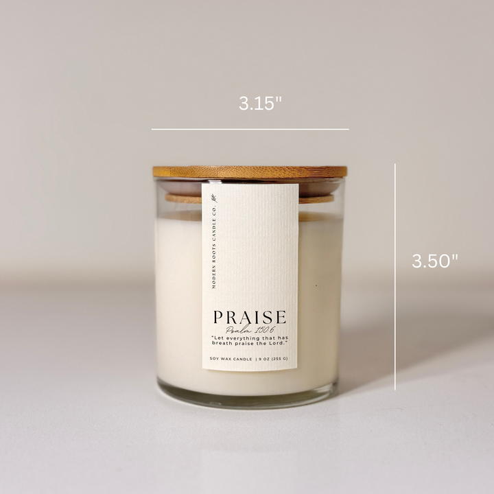 Praise | Sugary Lemon Drops | 9 oz. Clear Jar Soy Candle