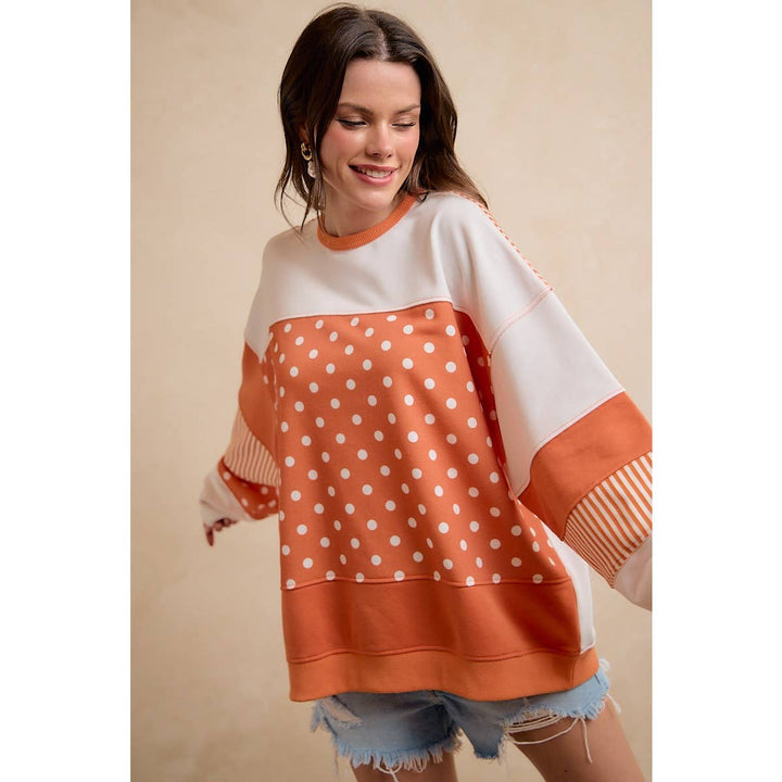 **Preorder** PLAYFUL POLKA DOT AND STRIP MIX AND MATCH TOP