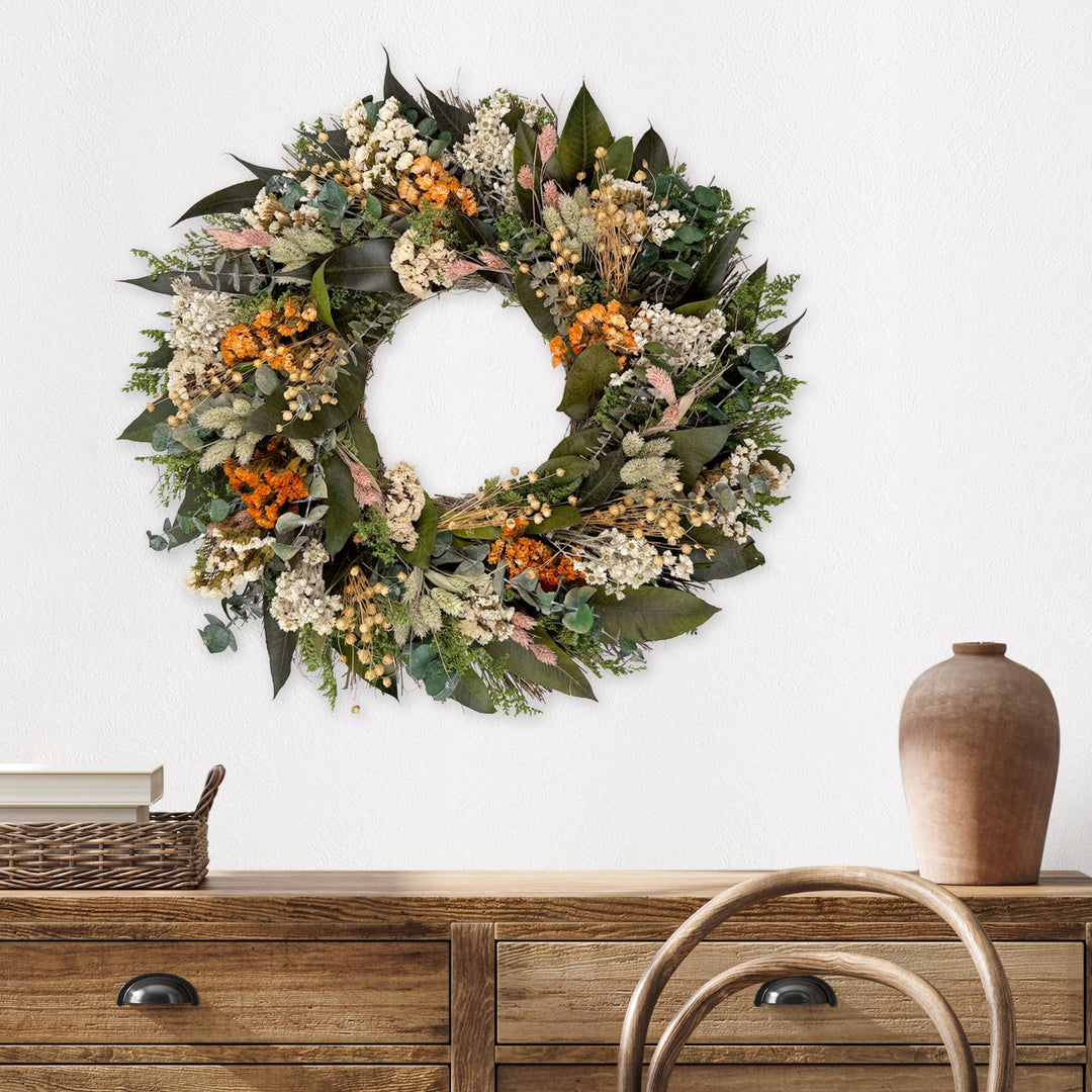 Summer / Fall Dried Flower Wreath