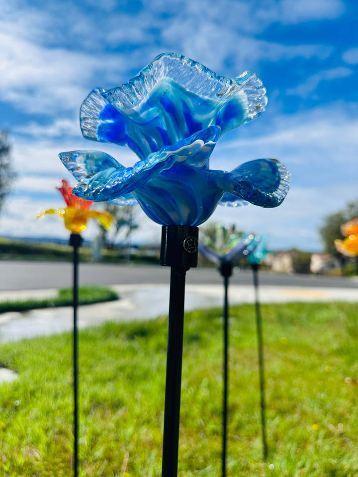 Art Glass Flower Stake