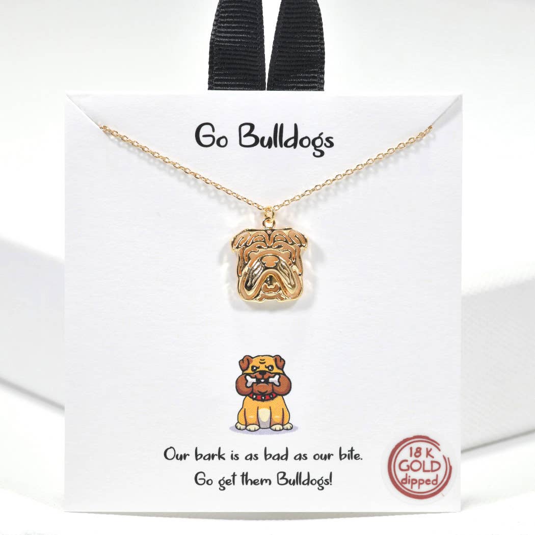 Go Bulldogs bulldog necklace