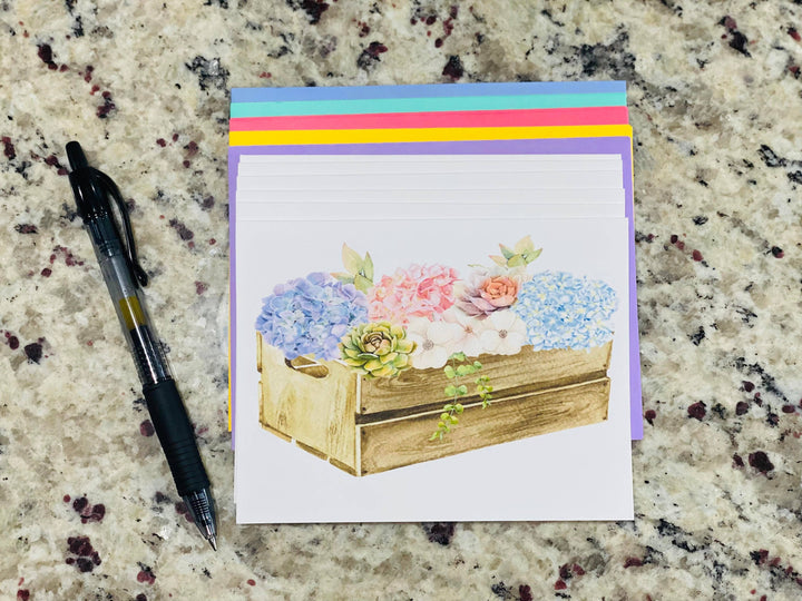 Hydrangea & Succulent Note Cards