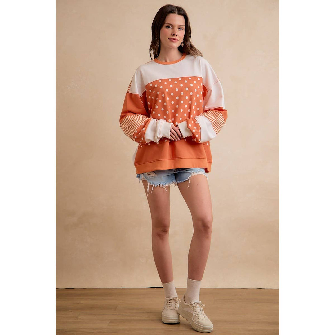 **Preorder** PLAYFUL POLKA DOT AND STRIP MIX AND MATCH TOP