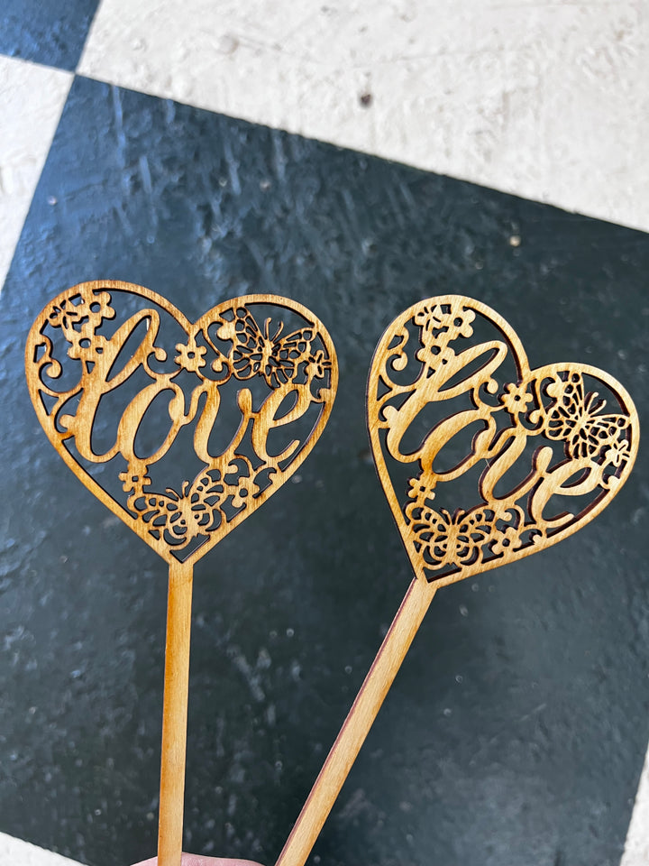 Wooden Flower Pick