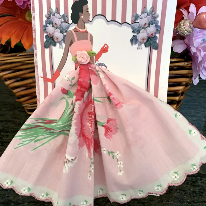 African American Ladies of Fashion Keepsake Hanky Card