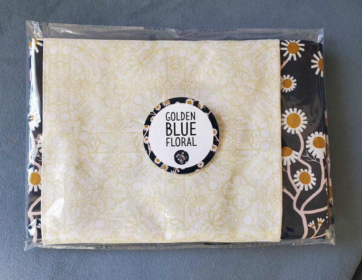 Golden Blue Floral Apron