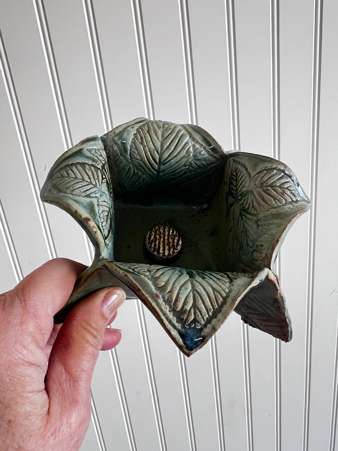 Ikebana Pottery Floral Frog