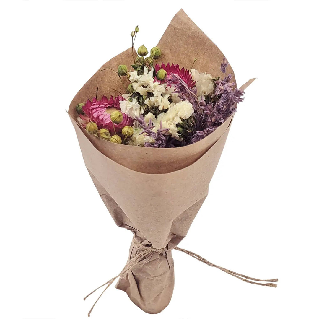 MINI Strawflower & Larkspur Bouquet Bouquet