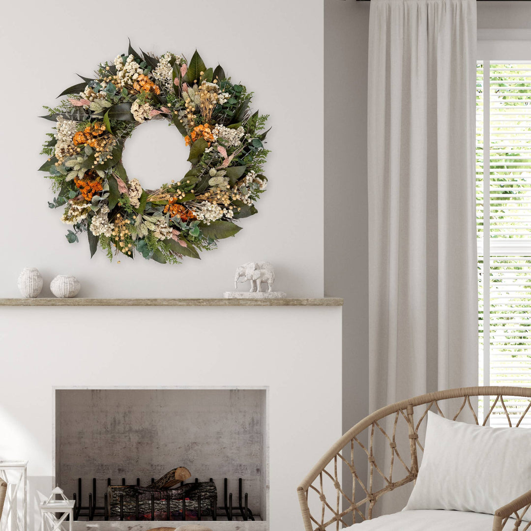 Summer / Fall Dried Flower Wreath