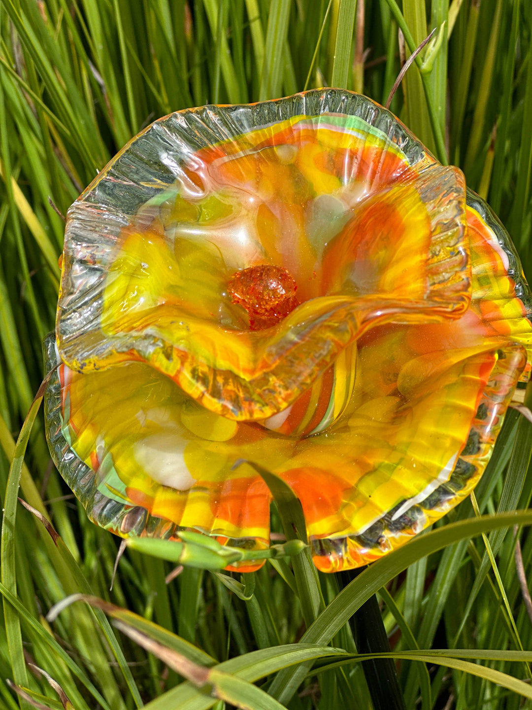Art Glass Flower Stake