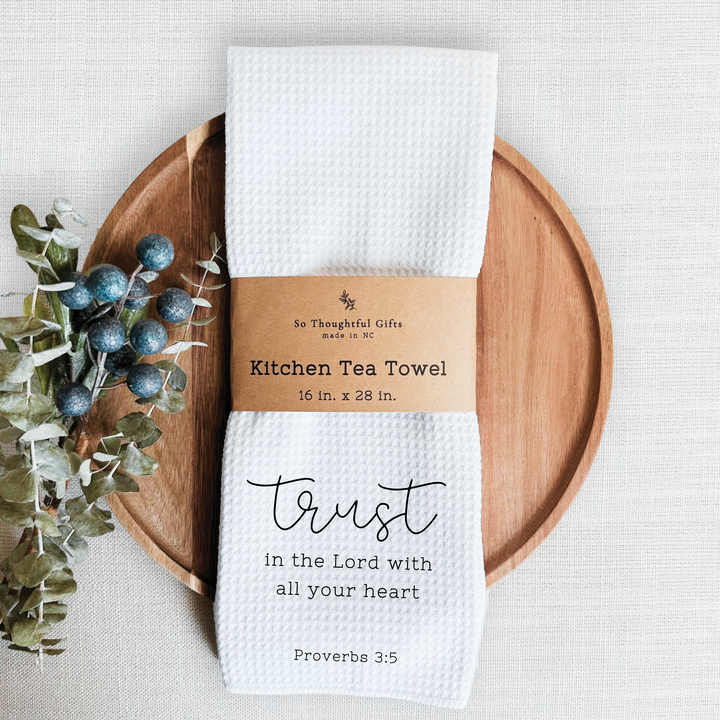 Scripture Dish Towel - Proverbs 3:5 | Kitchen Towel