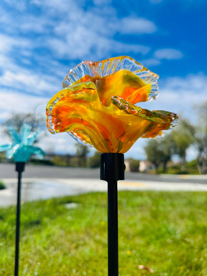 Art Glass Flower Stake