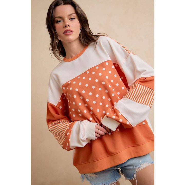 **Preorder** PLAYFUL POLKA DOT AND STRIP MIX AND MATCH TOP