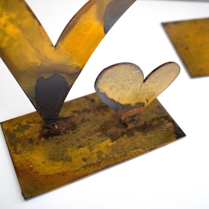Baby Heart Tabletop Metal Art