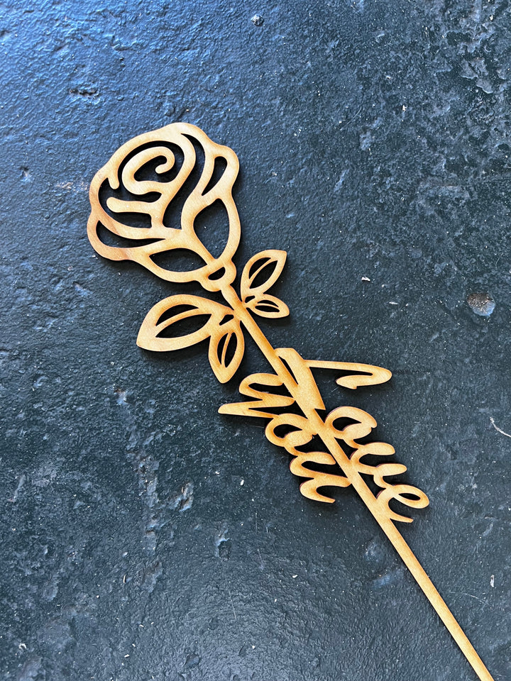 Wooden Flower Pick