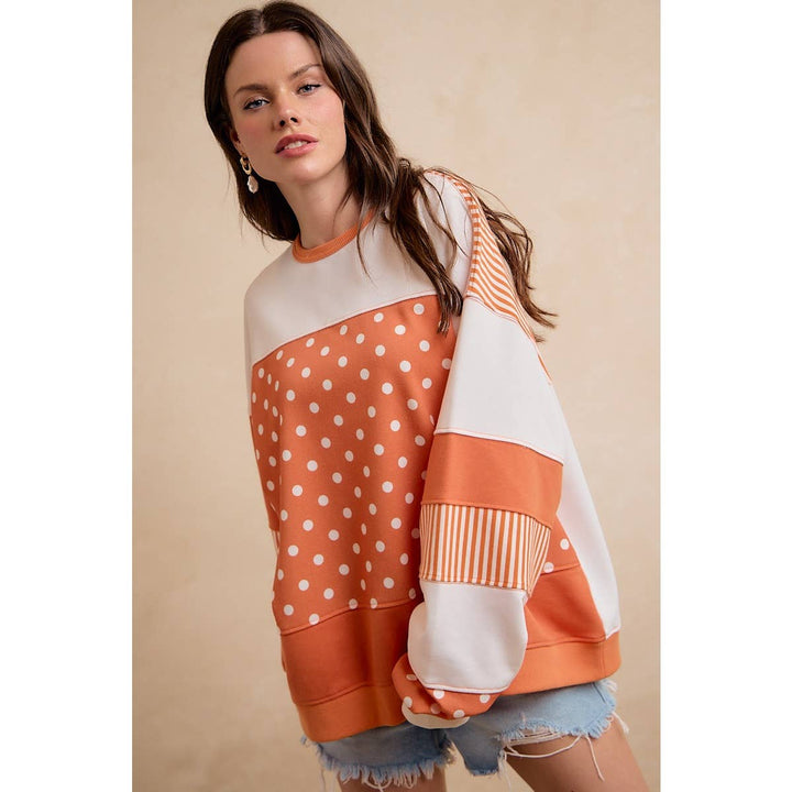 **Preorder** PLAYFUL POLKA DOT AND STRIP MIX AND MATCH TOP