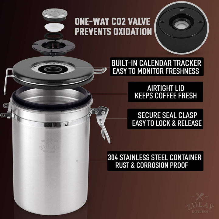 21oz Coffee Canister For Ground Coffee