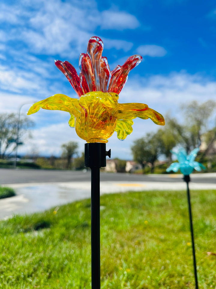 Art Glass Flower Stake