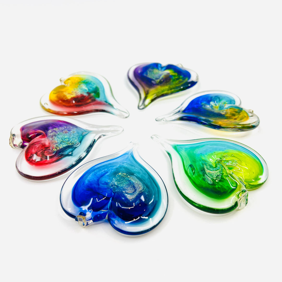 Small Handblown Glass Heart Handblown