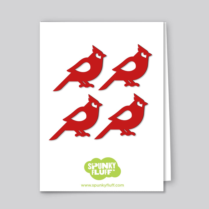 Mini Bird Magnets, Dove and Cardinal