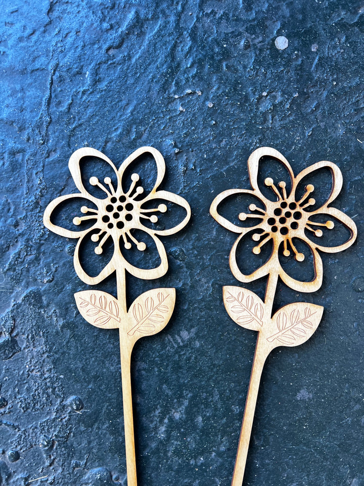 Wooden Flower Pick