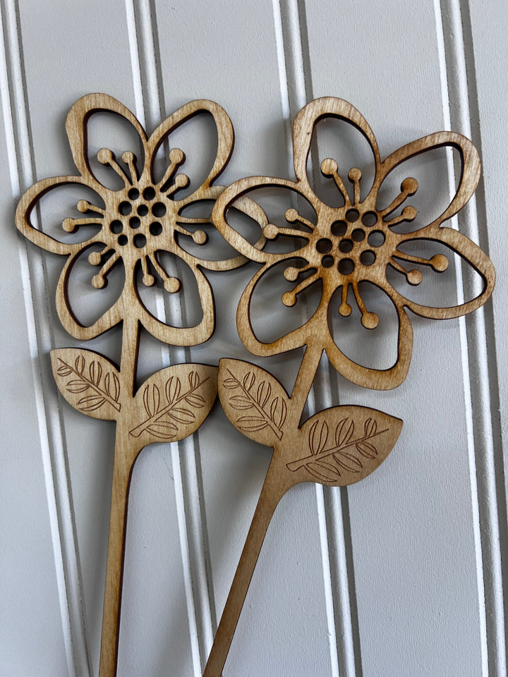 Wooden Flower Pick