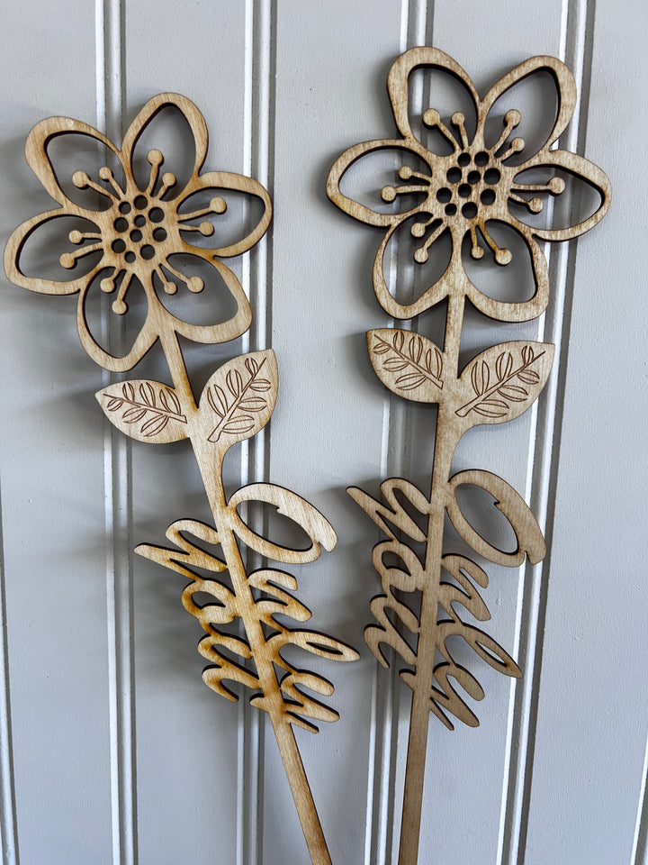 Wooden Flower Pick