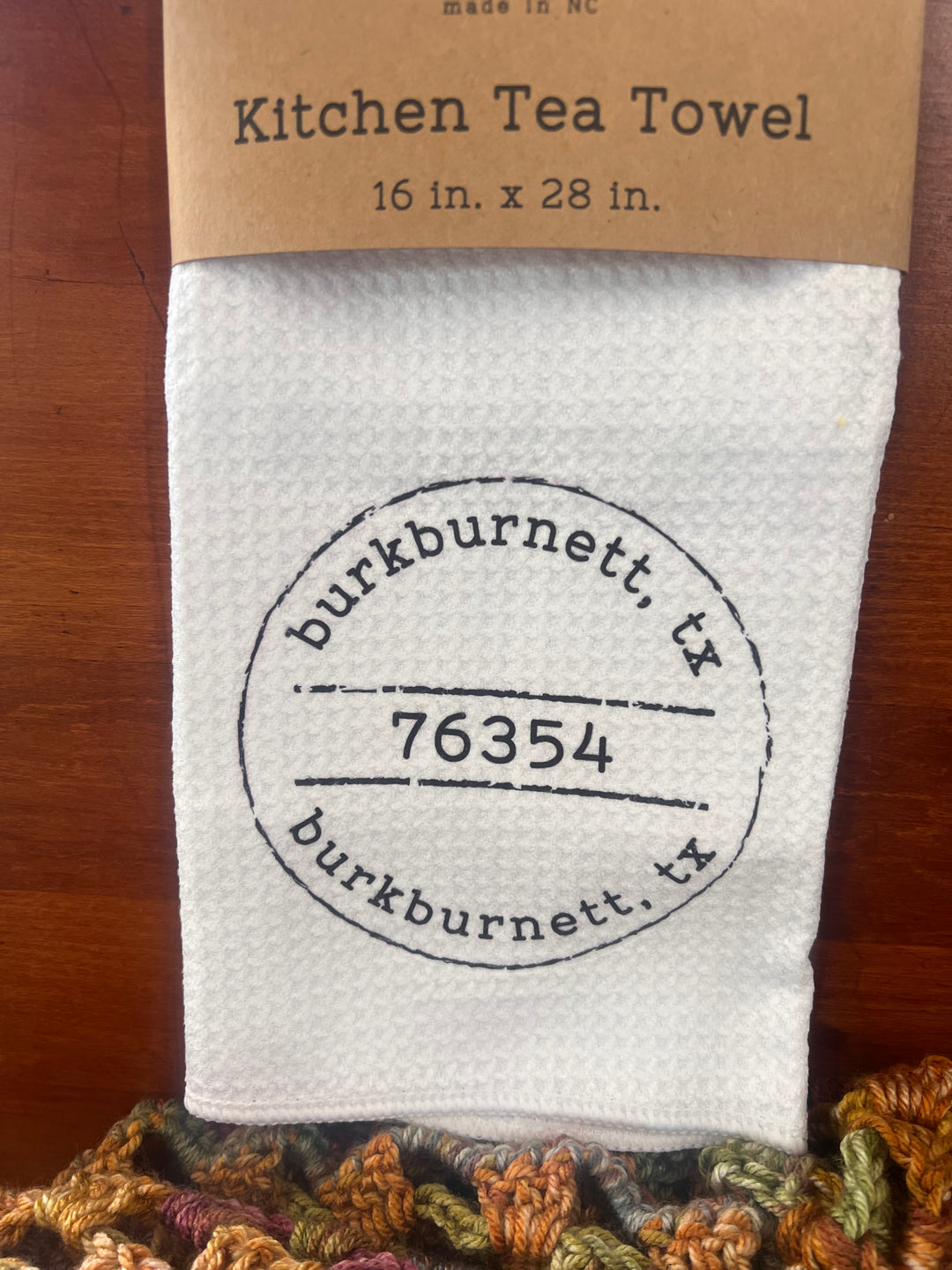 Burkburnett Vintage Stamp Kitchen Dish Towel
