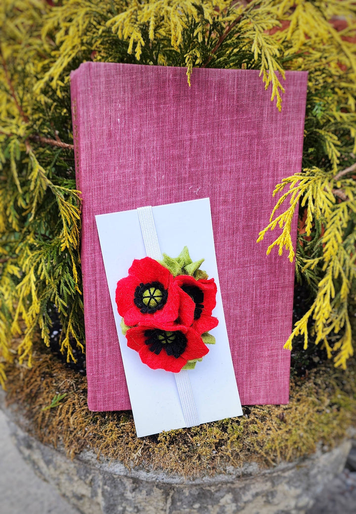 Felt Bookmark - Poppies