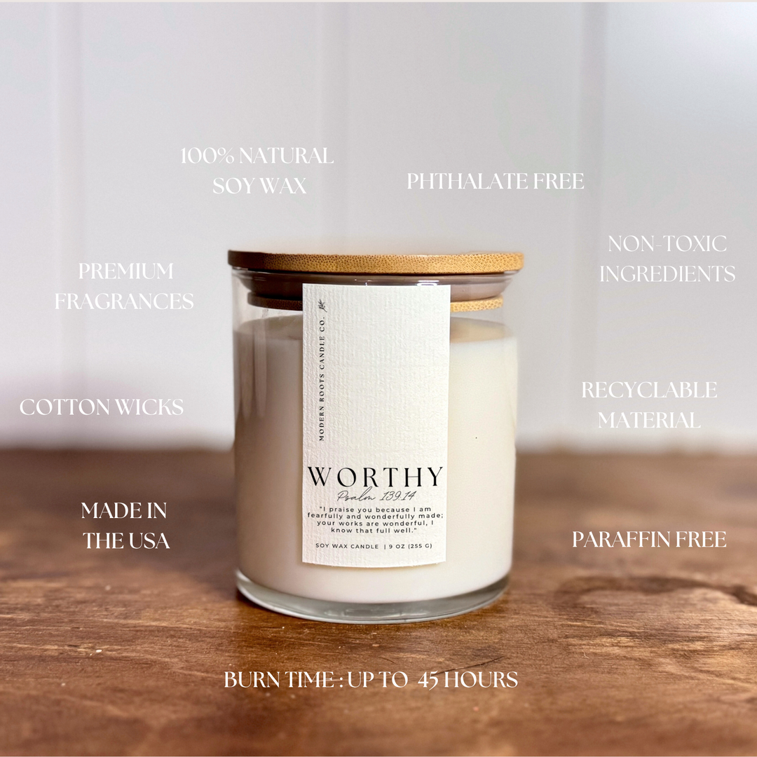 Worthy | Volcanic Island | 9 oz. Clear Jar Soy Candle