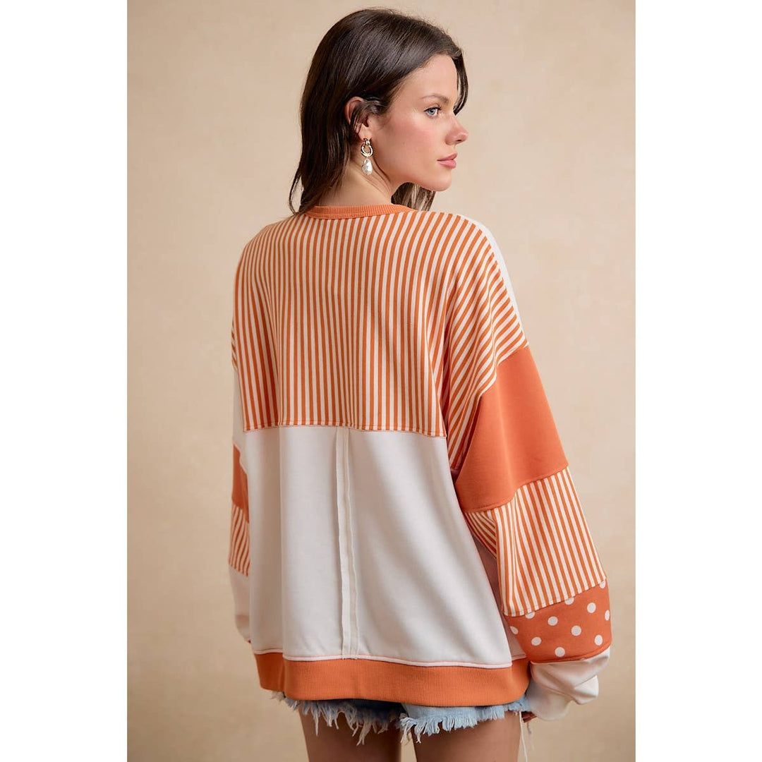 **Preorder** PLAYFUL POLKA DOT AND STRIP MIX AND MATCH TOP