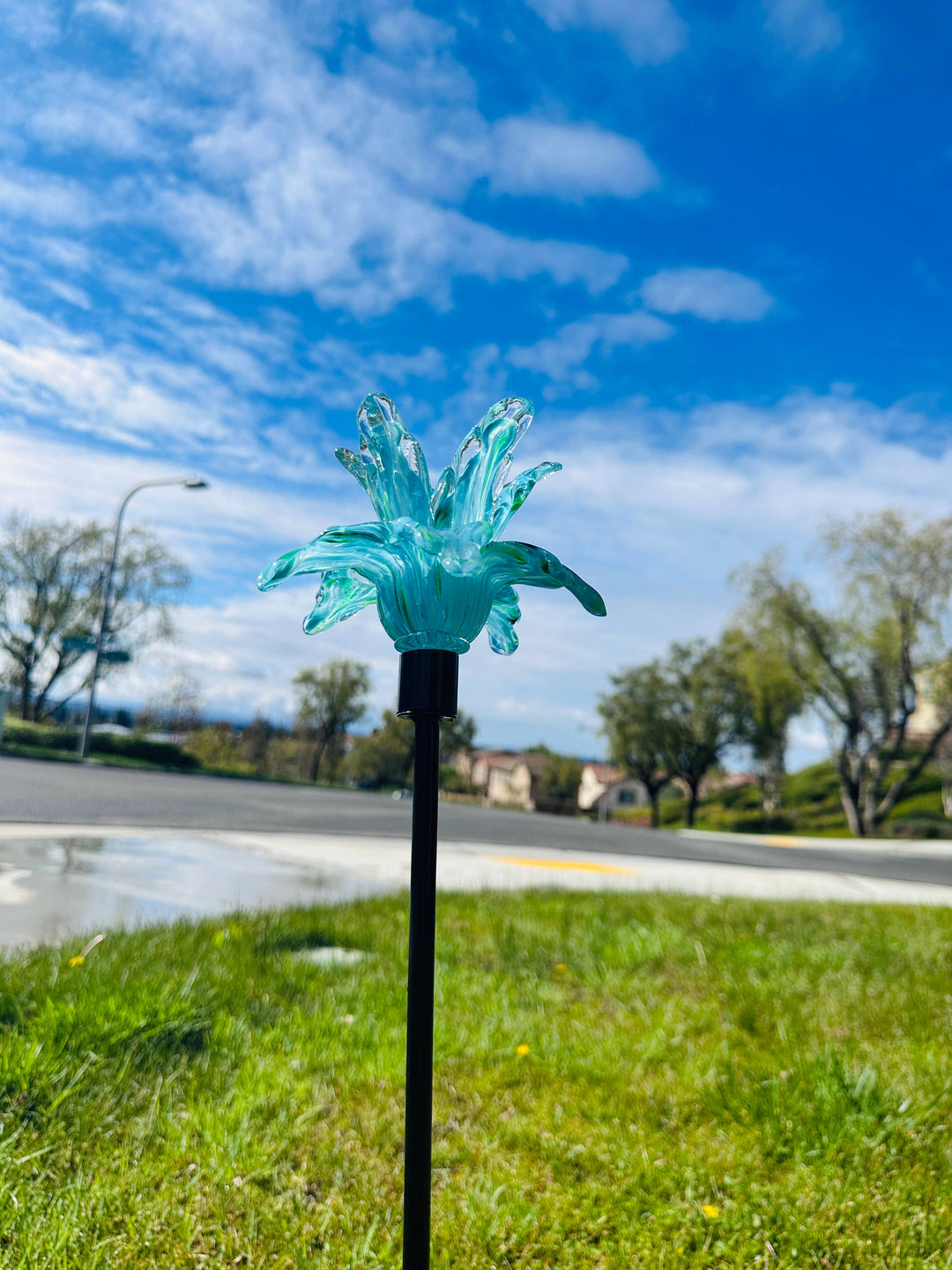 Art Glass Flower Stake