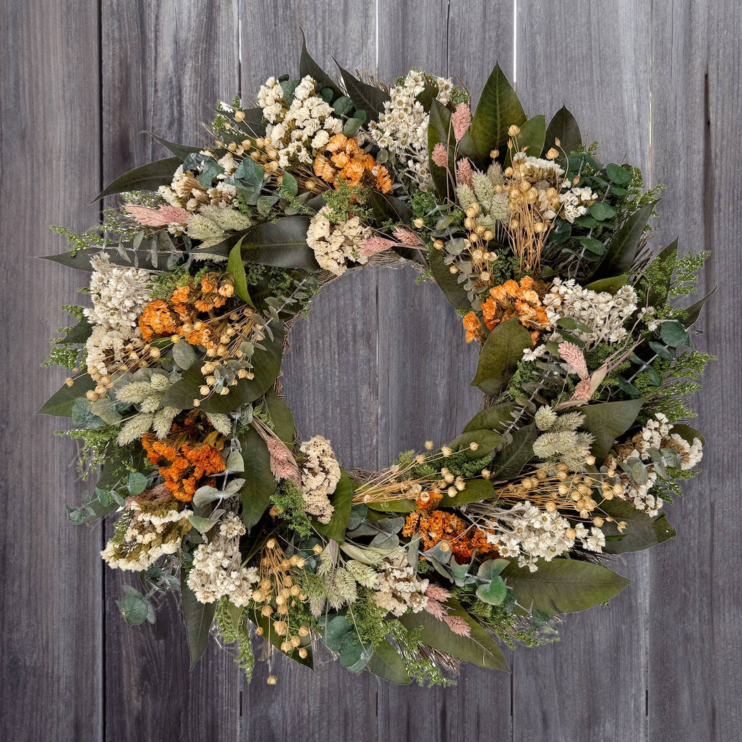 Summer / Fall Dried Flower Wreath