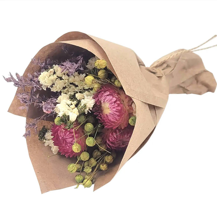 MINI Strawflower & Larkspur Bouquet Bouquet