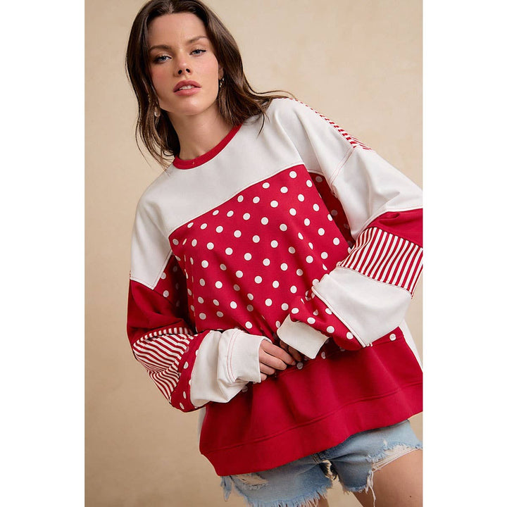 **Preorder** PLAYFUL POLKA DOT AND STRIP MIX AND MATCH TOP