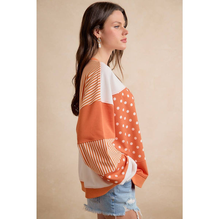 **Preorder** PLAYFUL POLKA DOT AND STRIP MIX AND MATCH TOP