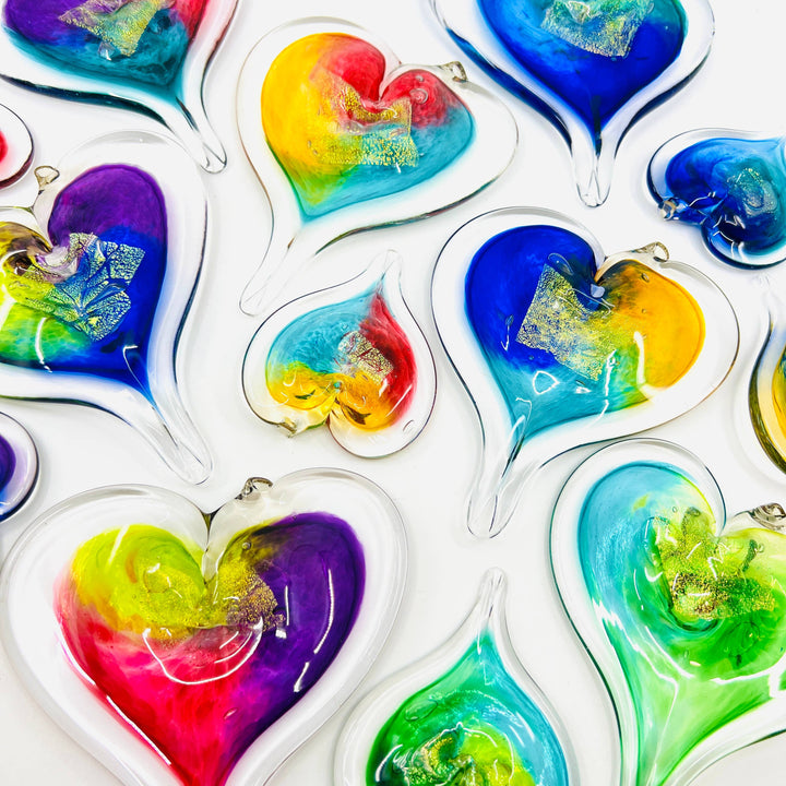 Small Handblown Glass Heart Handblown