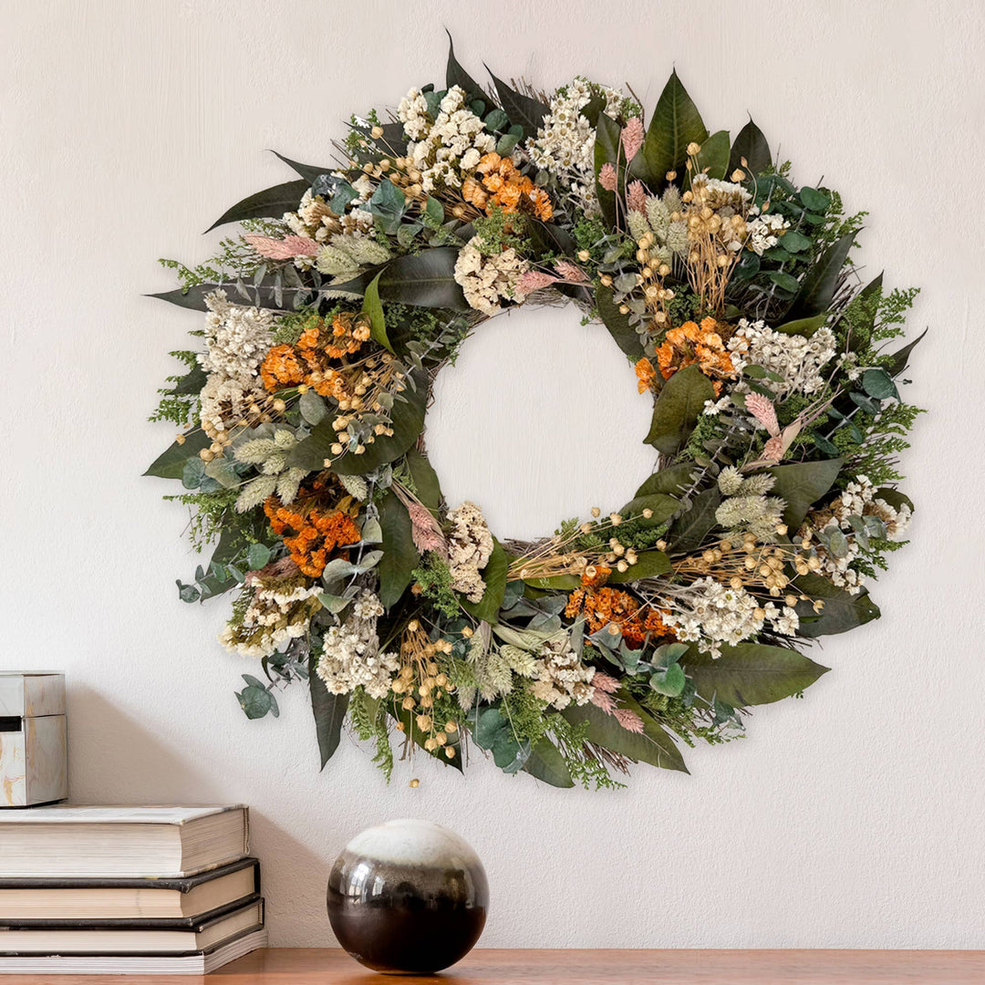 Summer / Fall Dried Flower Wreath