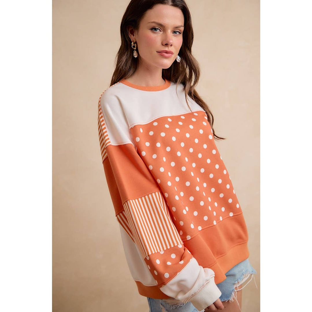 **Preorder** PLAYFUL POLKA DOT AND STRIP MIX AND MATCH TOP
