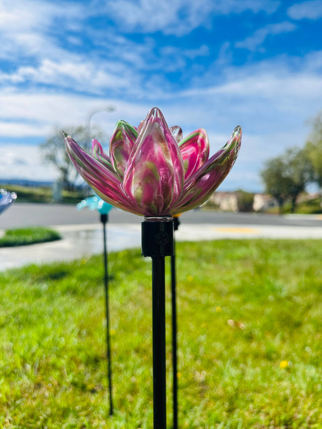 Art Glass Flower Stake