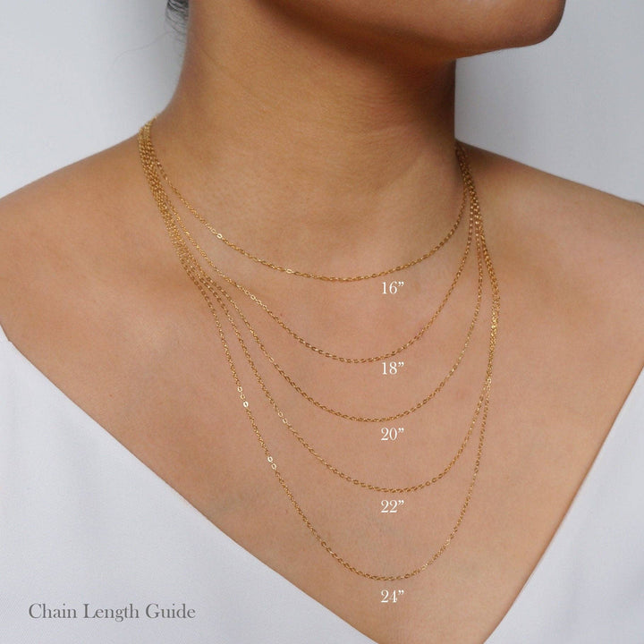 Tiny 14K Gold Fill Heart Necklace - 18” chain